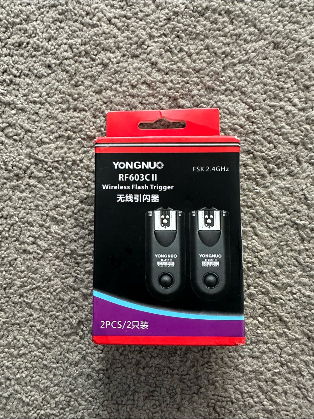2 Yongnuo RF-603C II Wireless Flash Trigger Kit for Canon (Y8) Open Box